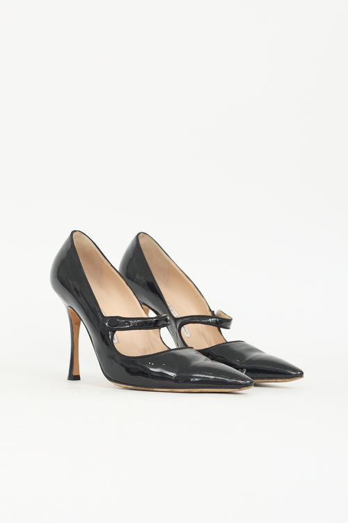 Manolo Blahnik Patent Camparinew Pump