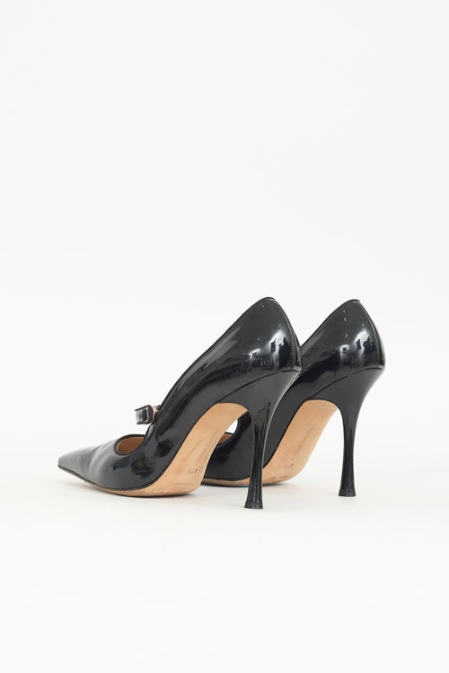 Manolo Blahnik Patent Camparinew Pump