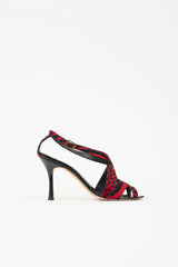 Manolo Blahnik Patent Printed Sandal