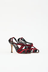 Manolo Blahnik Patent Printed Sandal