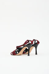 Manolo Blahnik Patent Printed Sandal