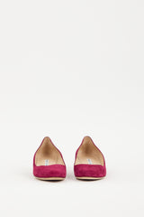 Manolo Blahnik Burgundy Suede Listony Pump