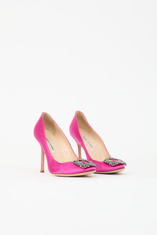 Manolo Blahnik Satin Hangisi Pump
