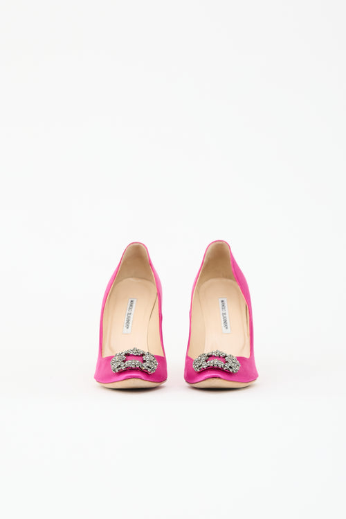 Manolo Blahnik Satin Hangisi Pump