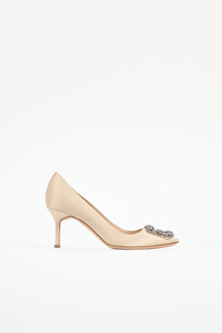 Manolo Blahnik Satin Hangisi Pump