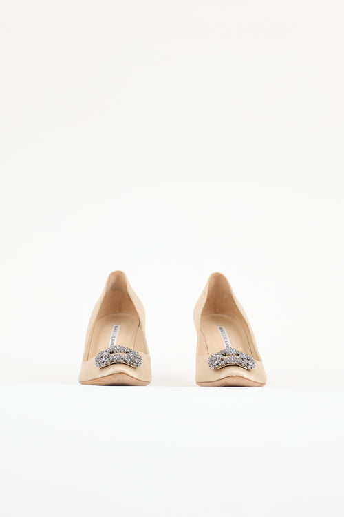 Manolo Blahnik Satin Hangisi Pump
