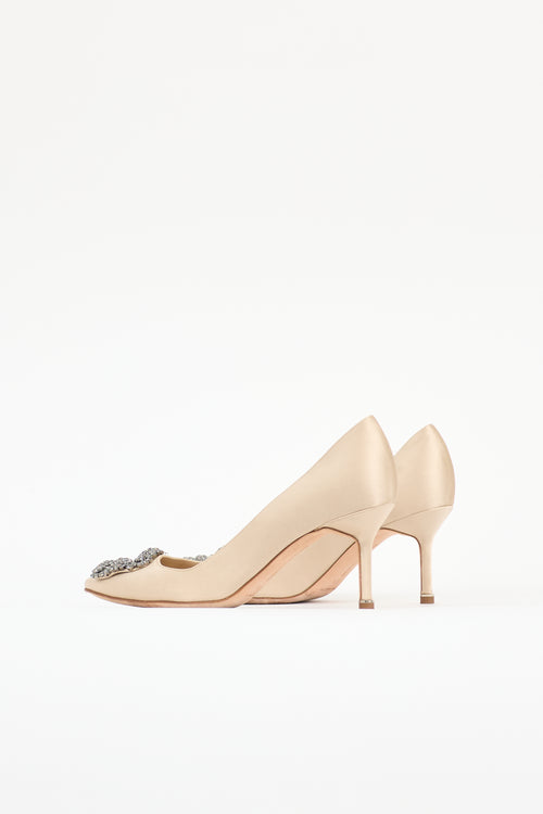 Manolo Blahnik Satin Hangisi Pump