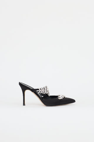 Manolo Blahnik Satin Lurum Mule