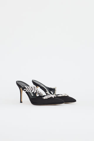 Manolo Blahnik Satin Lurum Mule