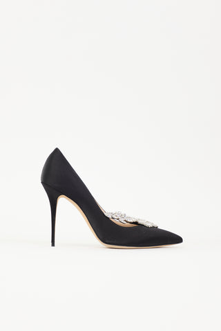 Manolo Blahnik Satin Nadira Pump