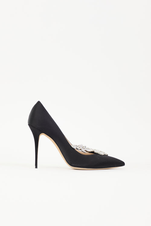 Manolo Blahnik Satin Nadira Pump