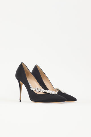 Manolo Blahnik Satin Nadira Pump