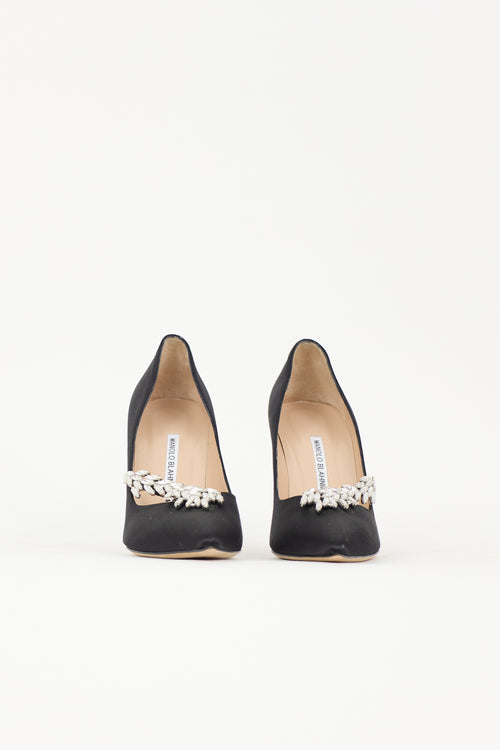 Manolo Blahnik Satin Nadira Pump