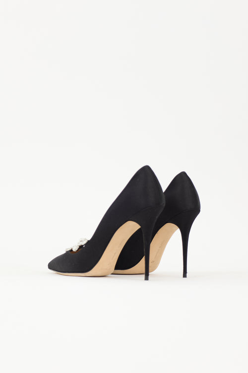 Manolo Blahnik Satin Nadira Pump