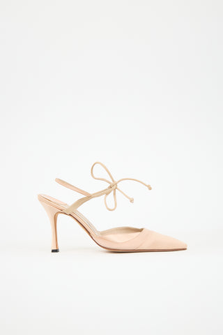 Manolo Blahnik Satin Slingback Heel