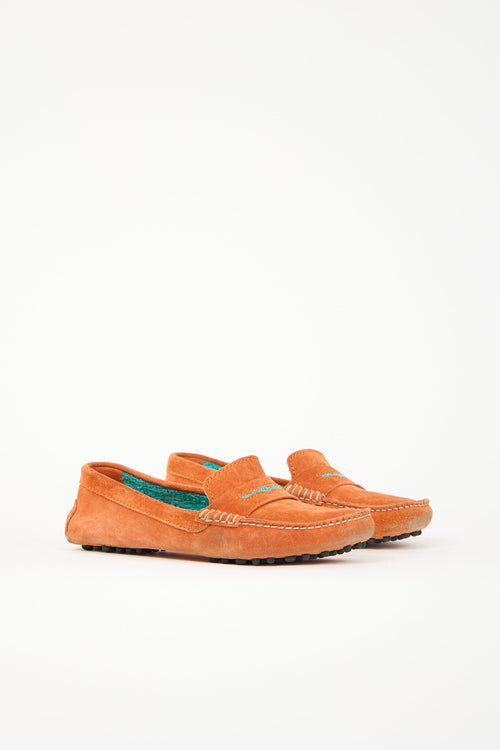 Manolo Blahnik Suede Driving Loafer