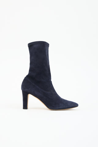 Manolo Blahnik Suede Ankle Boot