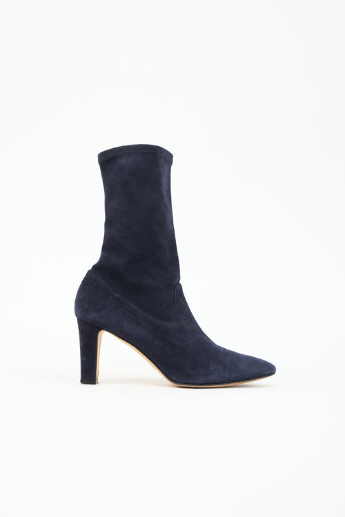 Manolo Blahnik Suede Ankle Boot