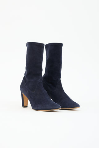 Manolo Blahnik Suede Ankle Boot