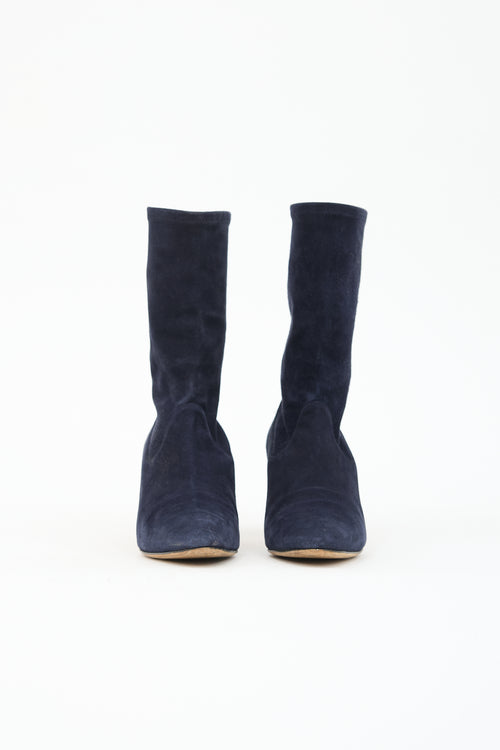 Manolo Blahnik Suede Ankle Boot