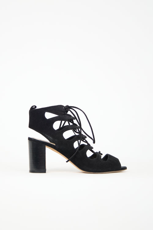 Manolo Blahnik Suede Attal Sandal