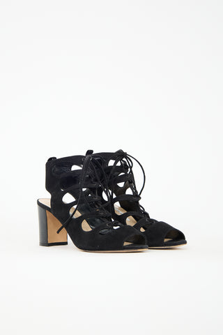 Manolo Blahnik Suede Attal Sandal