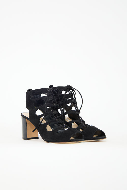 Manolo Blahnik Suede Attal Sandal