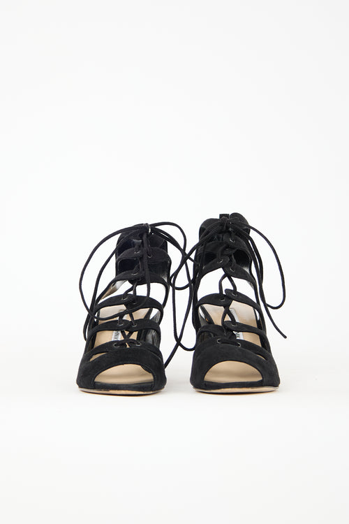 Manolo Blahnik Suede Attal Sandal