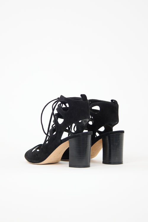 Manolo Blahnik Suede Attal Sandal