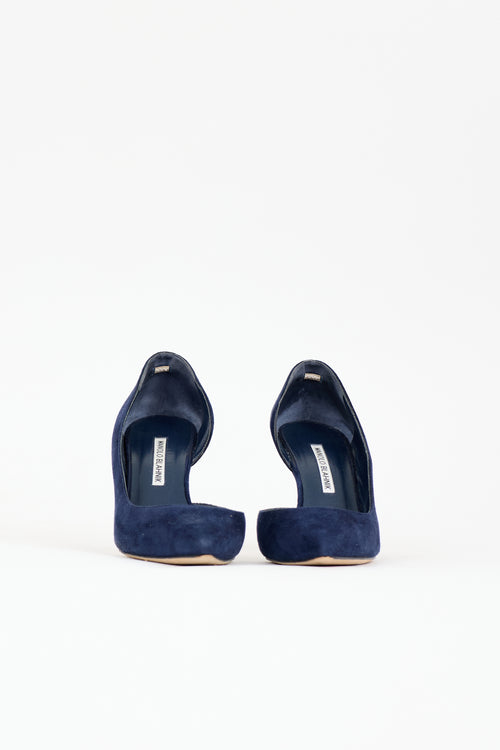 Manolo Blahnik Suede Iriza Pump