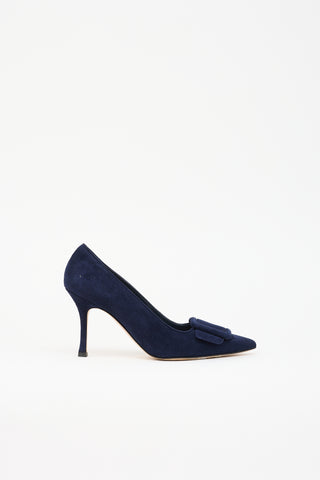 Manolo Blahnik Suede Maysalepump Pump