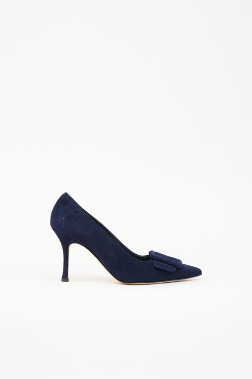 Manolo Blahnik Suede Maysalepump Pump