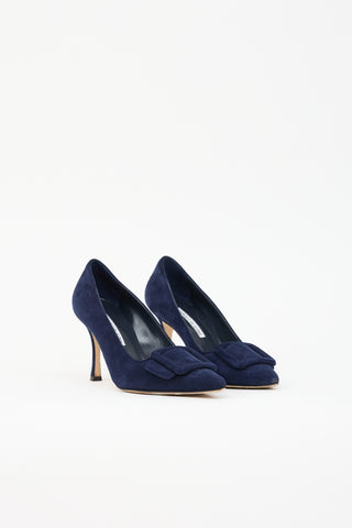 Manolo Blahnik Suede Maysalepump Pump
