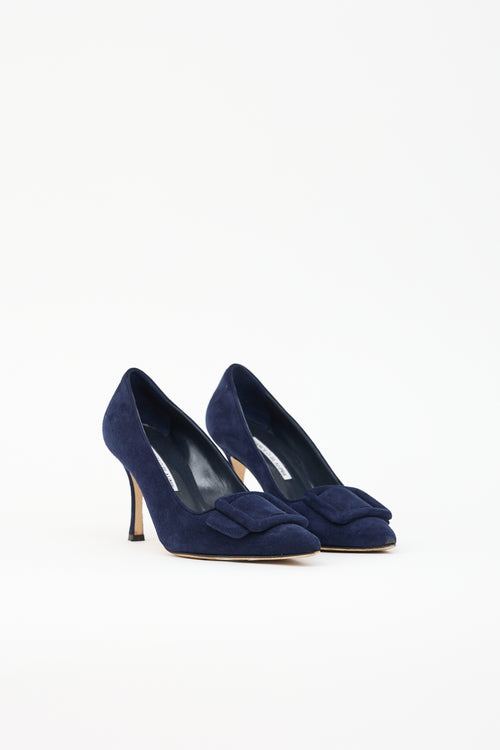 Manolo Blahnik Suede Maysalepump Pump