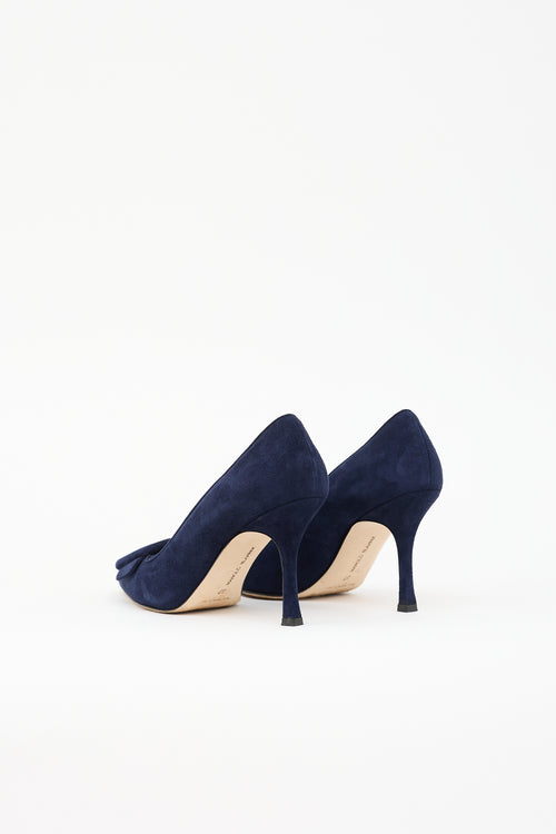 Manolo Blahnik Suede Maysalepump Pump