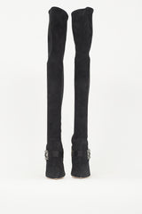 Manolo Blahnik Suede Plinianuthi 105 Boot