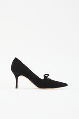 Manolo Blahnik Suede Pointed Toe Pump