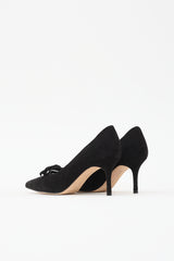 Manolo Blahnik Suede Pointed Toe Pump