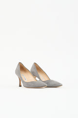 Manolo Blahnik Suede Pointed Toe Pump