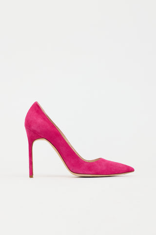 Manolo Blahnik Suede Pointed Toe Pump