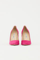 Manolo Blahnik Suede Pointed Toe Pump