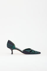 Manolo Blahnik Tartan D'Orsay Heel