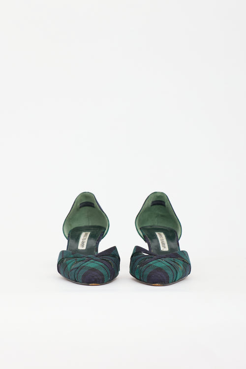 Manolo Blahnik Tartan D'Orsay Heel
