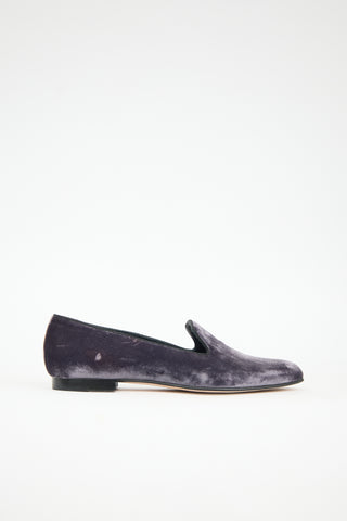 Manolo Blahnik Velvet Mario Loafer