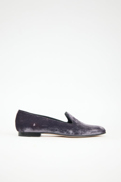 Manolo Blahnik Velvet Mario Loafer