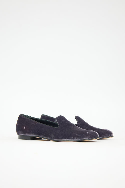 Manolo Blahnik Velvet Mario Loafer