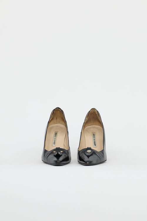 Manolo Blahnik Vintage Leather Lazardo Pump