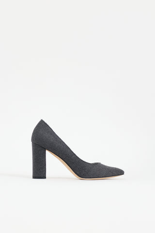Manolo Blahnik Wool Pump