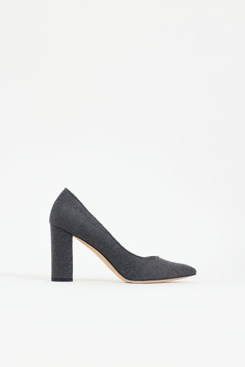 Manolo Blahnik Wool Pump