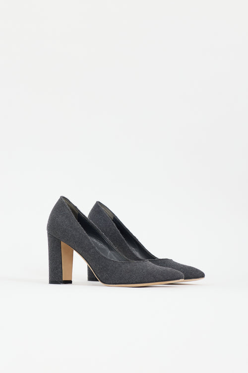 Manolo Blahnik Wool Pump